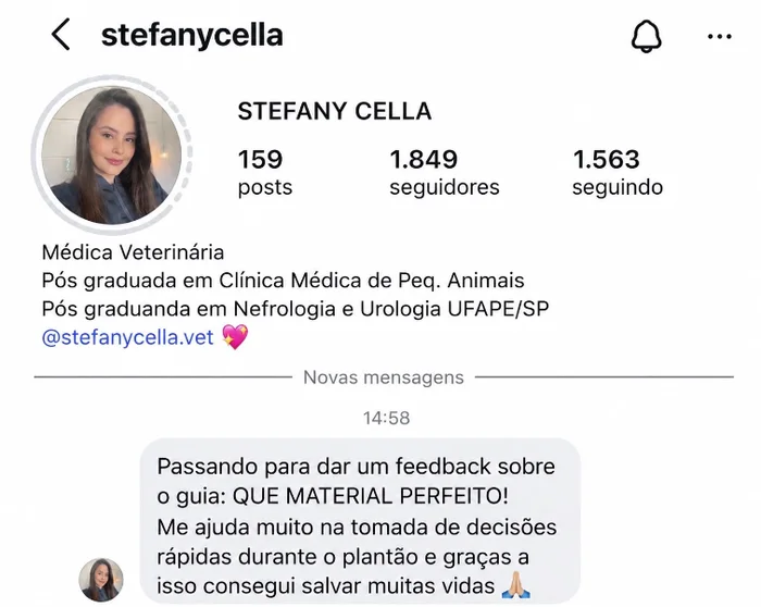 Depoimento 1 de veterinário sobre o Guia para Plantonista Veterinário