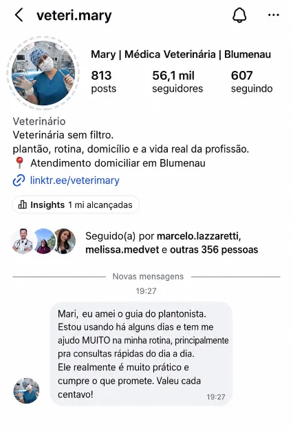 Depoimento 4 de veterinário sobre o Guia para Plantonista Veterinário