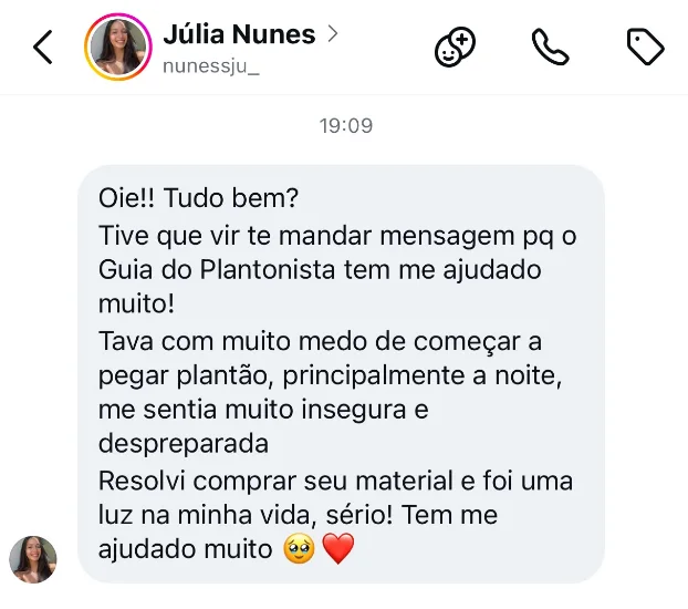 Depoimento 7 de veterinário sobre o Guia para Plantonista Veterinário